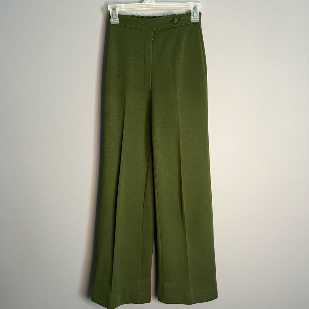 Villager Olive Green Wide-Leg Trousers